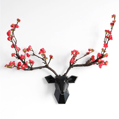 Deer Head Wall Mount - Floral Fawna