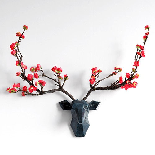 Deer Head Wall Mount - Floral Fawna