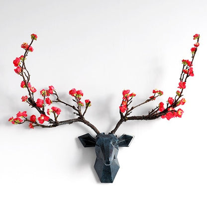 Deer Head Wall Mount - Floral Fawna