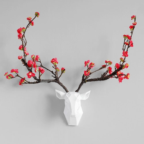 Deer Head Wall Mount - Floral Fawna