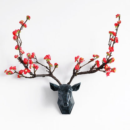 Deer Head Wall Mount - Floral Fawna