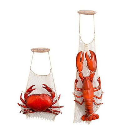 Lobster &amp; Crab Wall Hangings - Floral Fawna