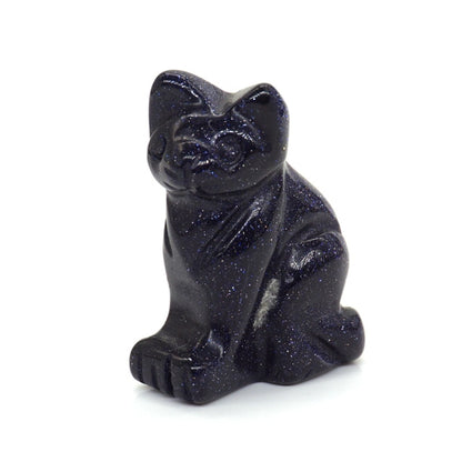 Carved Cat Crystal - Floral Fawna