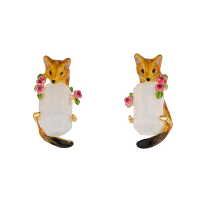 Floral Fox Earrings &amp; Necklace Set - Floral Fawna