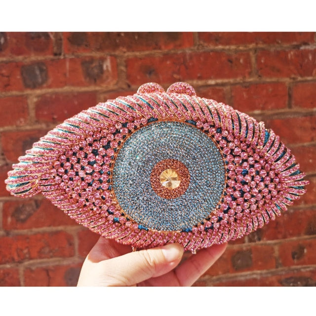 All Seeing Eye Crystal Clutch - Floral Fawna