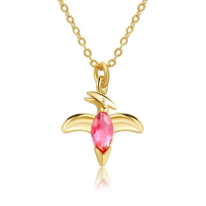 Dainty Dinosaur Necklace - Floral Fawna