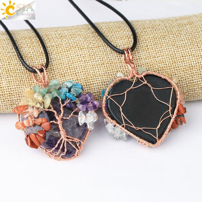 Tree Of Life Stone Necklace - Floral Fawna