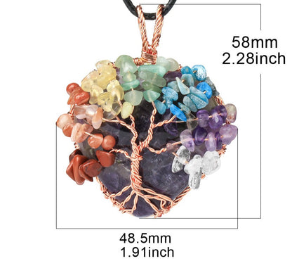 Tree Of Life Stone Necklace - Floral Fawna