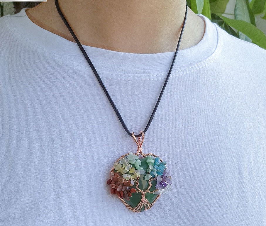 Tree Of Life Stone Necklace - Floral Fawna