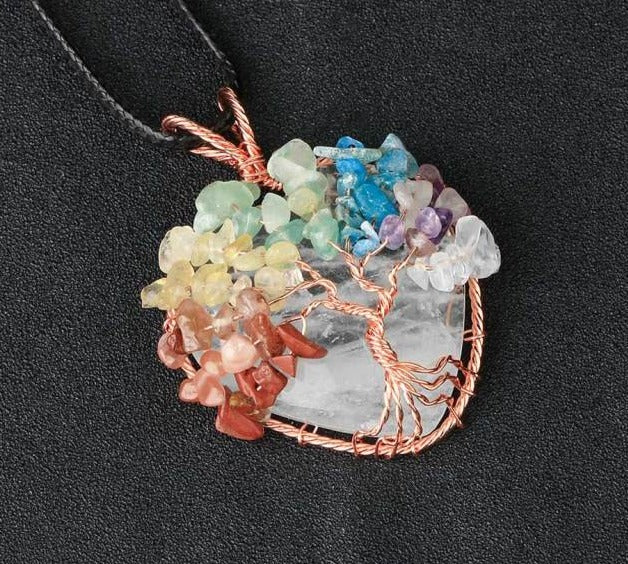 Tree Of Life Stone Necklace - Floral Fawna