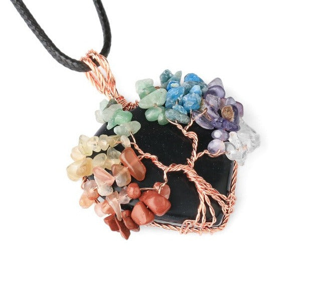 Tree Of Life Stone Necklace - Floral Fawna