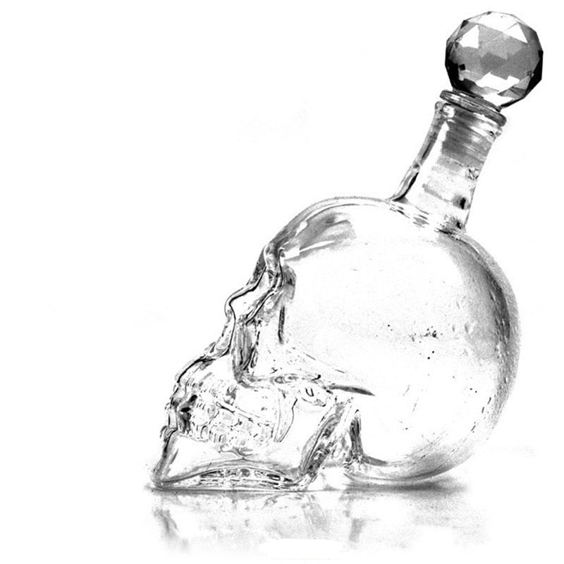 Glass Skull Decanter - Floral Fawna