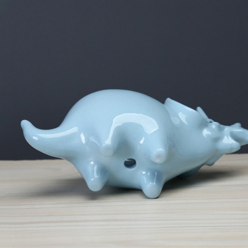 Ceramic Triceratops Planters - Floral Fawna