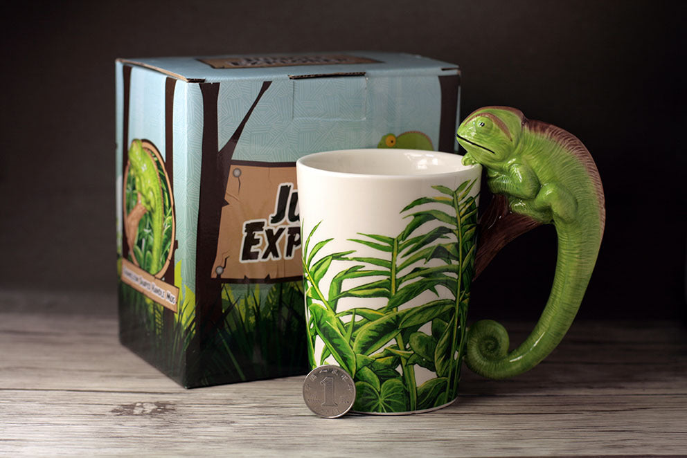 3D Chameleon Mug - Floral Fawna