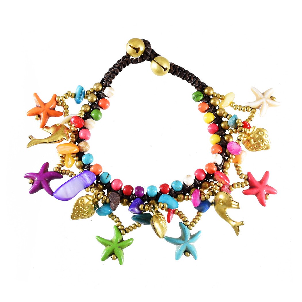 Shell Coral Charm Bracelet - Floral Fawna