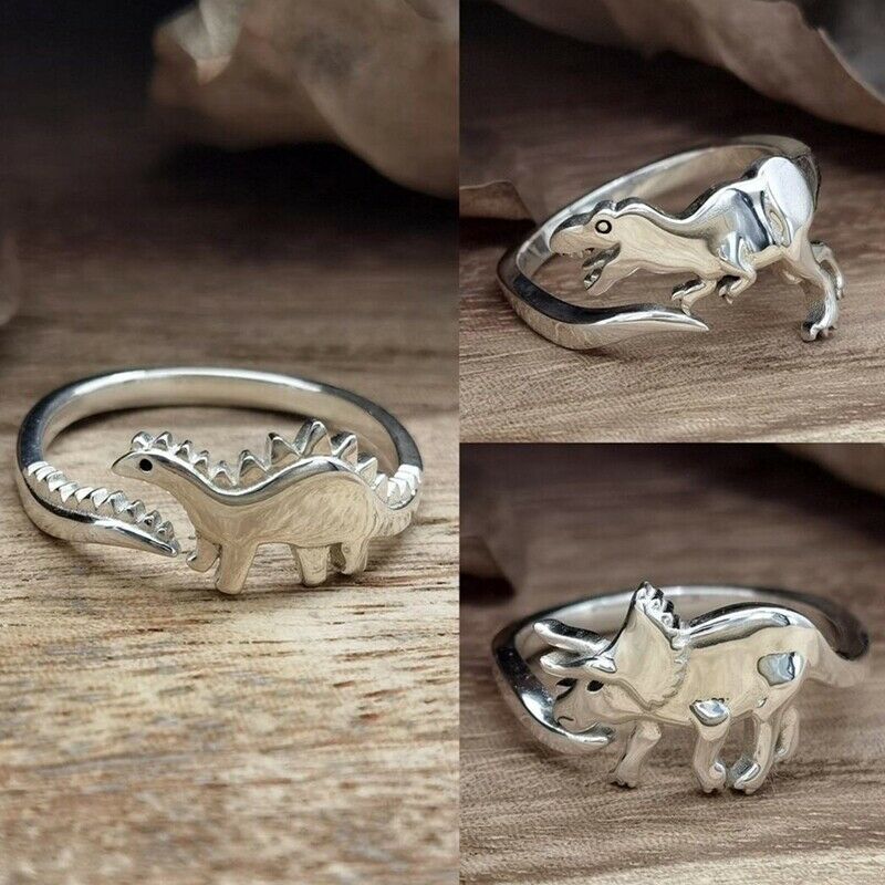 Dinosaur Adjustable Ring - Floral Fawna