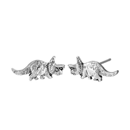 Triceratops Dinosaur Earrings - Floral Fawna