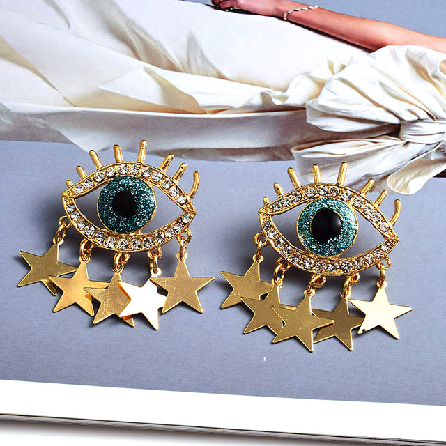 Nazar Eye Earrings - Floral Fawna