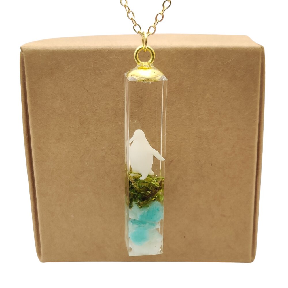 Arctic Penguin Necklace - Floral Fawna