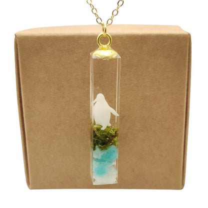 Arctic Penguin Necklace - Floral Fawna