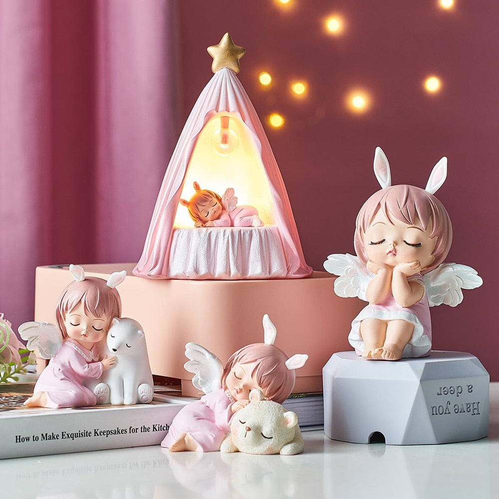 Christmas Angel Figurines - Floral Fawna