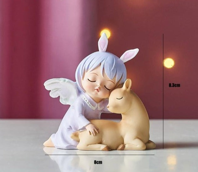 Christmas Angel Figurines - Floral Fawna