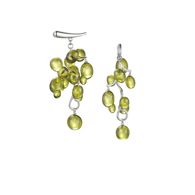 Grape Drop Earrings - Floral Fawna