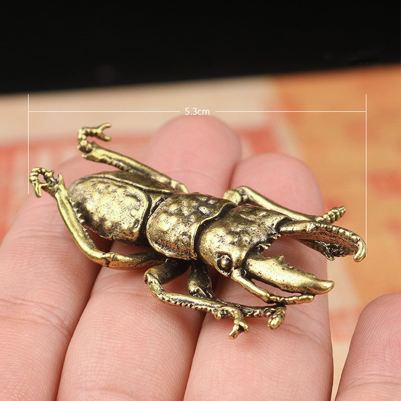 Brass Beetle Ornaments - Floral Fawna