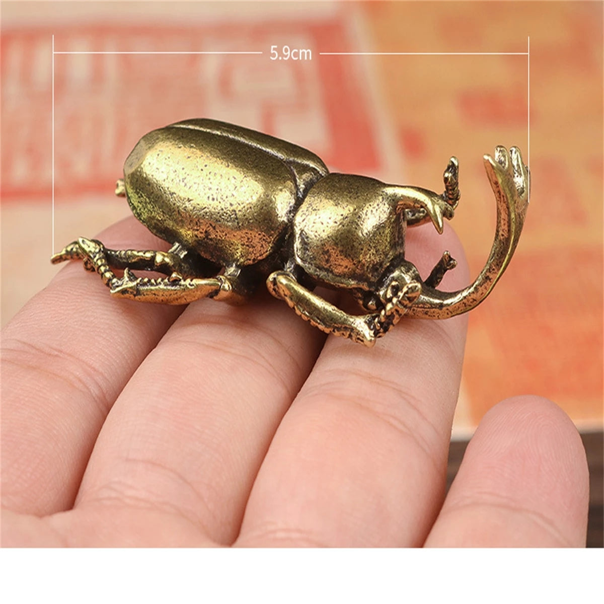 Brass Beetle Ornaments - Floral Fawna