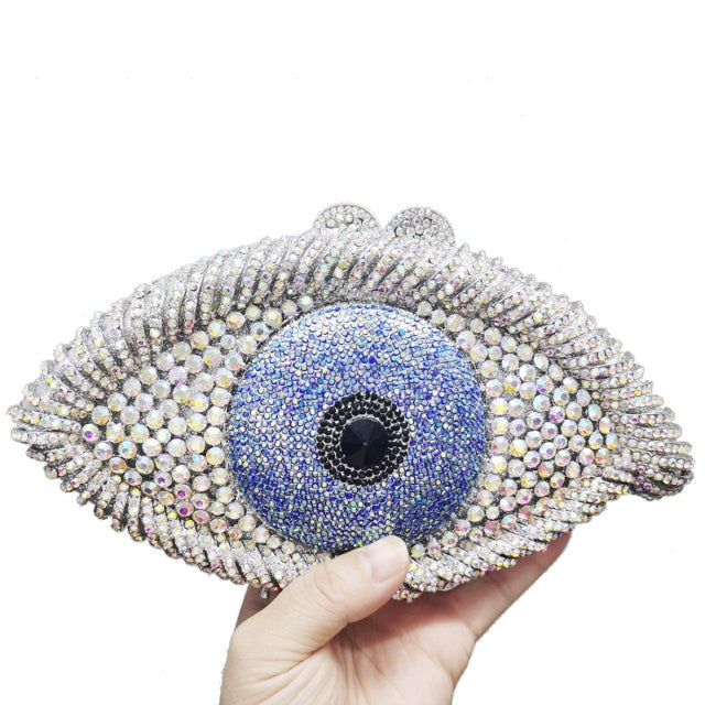 All Seeing Eye Crystal Clutch - Floral Fawna