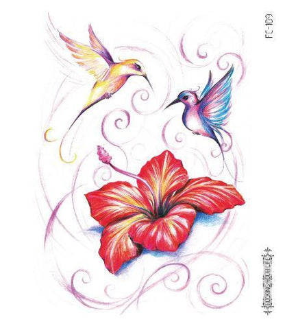 Waterproof Tattoo Stickers - Floral Fawna