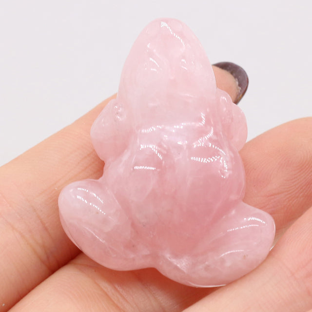 Carved Frog Crystal - Floral Fawna