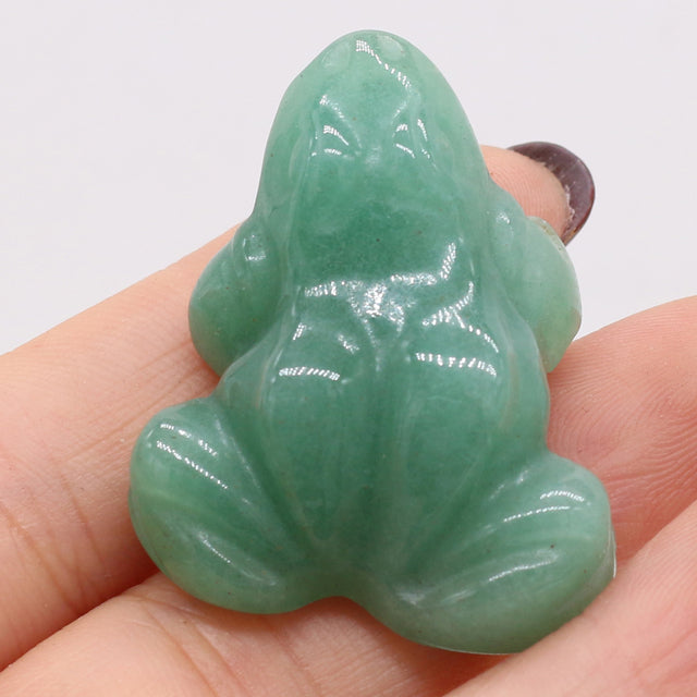 Carved Frog Crystal - Floral Fawna