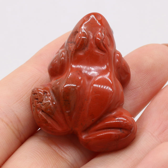 Carved Frog Crystal - Floral Fawna