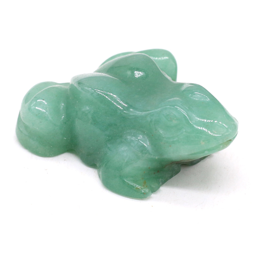 Carved Frog Crystal - Floral Fawna