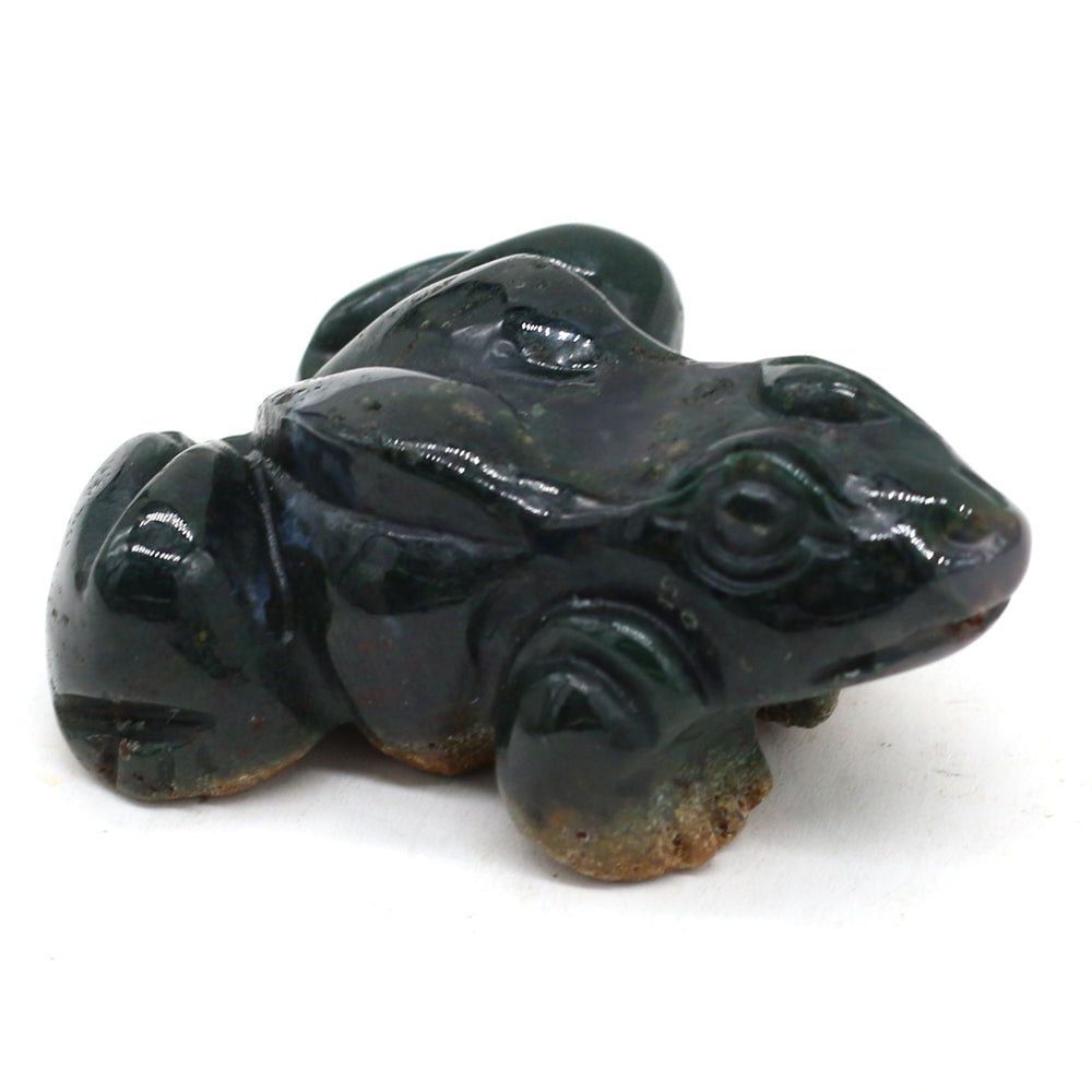 Carved Frog Crystal - Floral Fawna