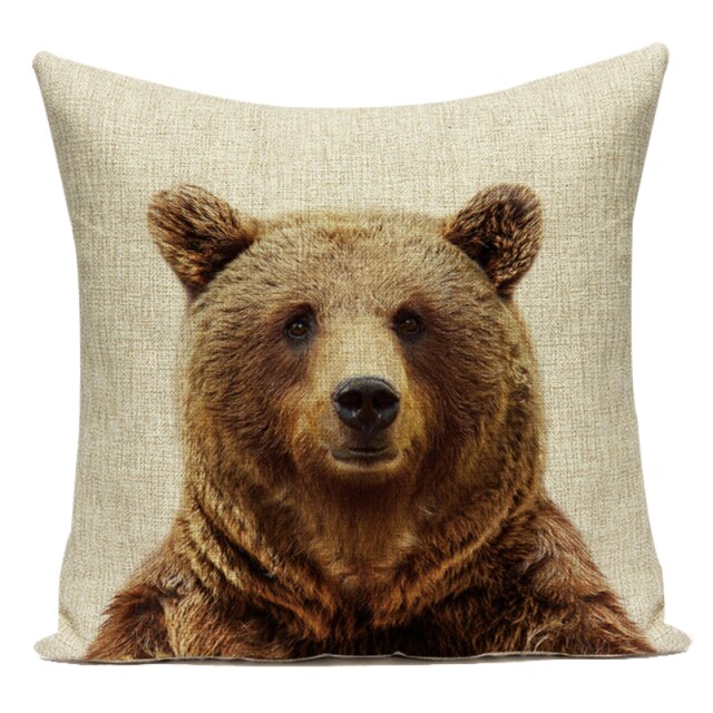 Animal Cushion Cover - Floral Fawna