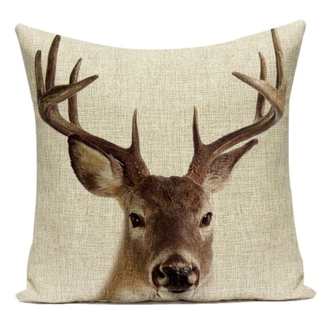 Animal Cushion Cover - Floral Fawna