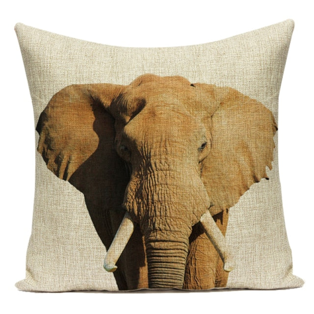 Animal Cushion Cover - Floral Fawna