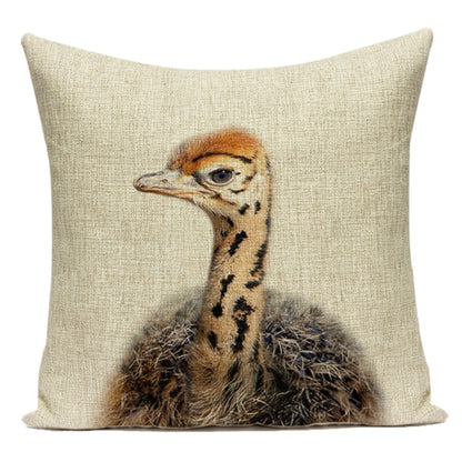 Animal Cushion Cover - Floral Fawna