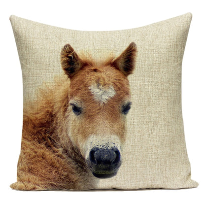 Animal Cushion Cover - Floral Fawna