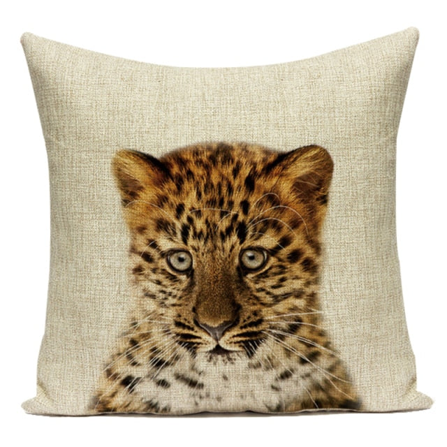 Animal Cushion Cover - Floral Fawna