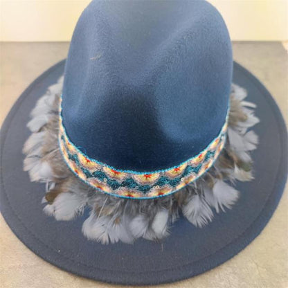 Western Style Boho Fedora Hat - Floral Fawna