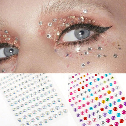 Sparkling Rhinestone Facial Art Stickers - Floral Fawna