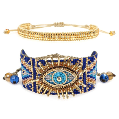 Evil Eye Miyuki Bracelet - Floral Fawna