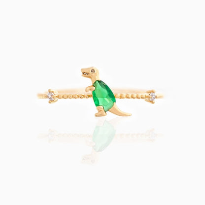 Dainty Dinosaur Ring - Floral Fawna