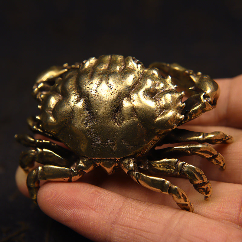 Copper Crab Ornament - Floral Fawna