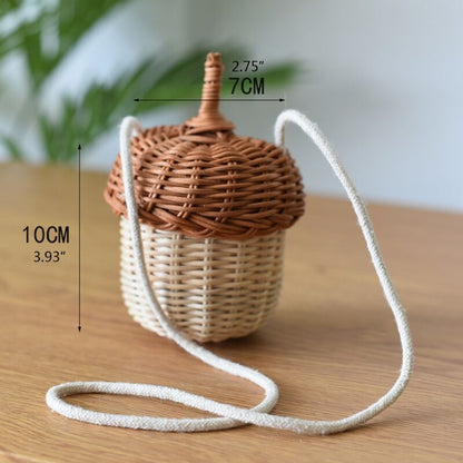 Woven Acorn Bag - Floral Fawna