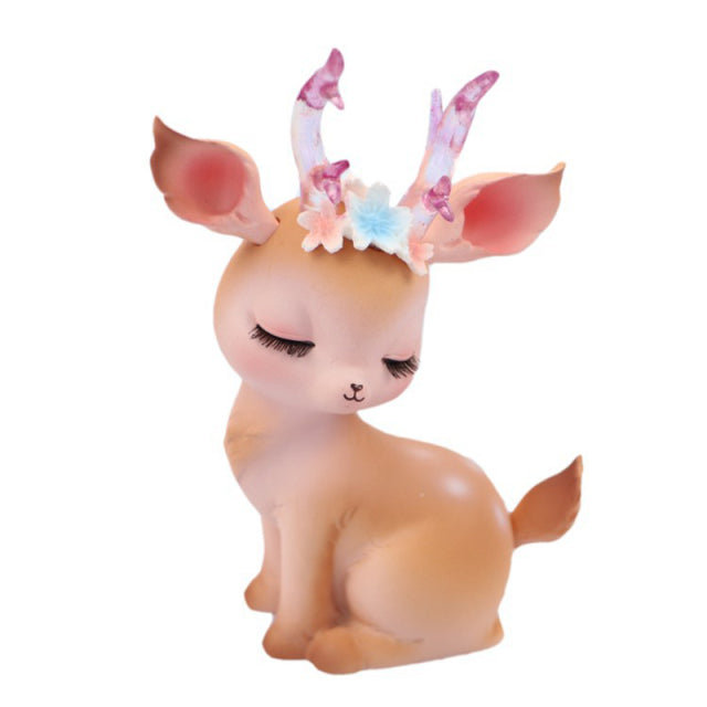 Kawaii Fawn Ornament - Floral Fawna