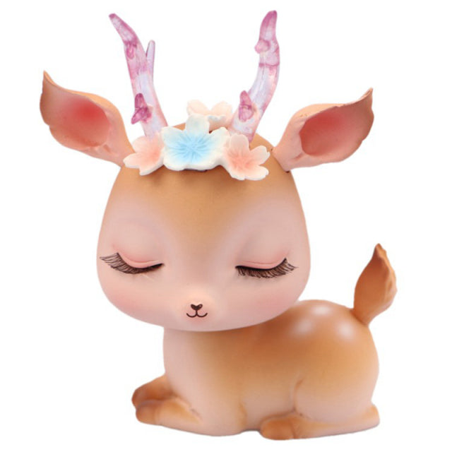 Kawaii Fawn Ornament - Floral Fawna